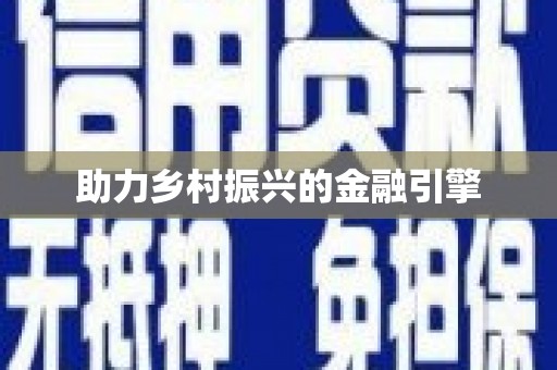 海兴助力乡村振兴的金融引擎