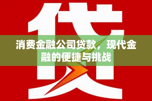 海兴消费金融公司贷款，现代金融的便捷与挑战