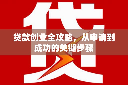海兴贷款创业全攻略，从申请到成功的关键步骤