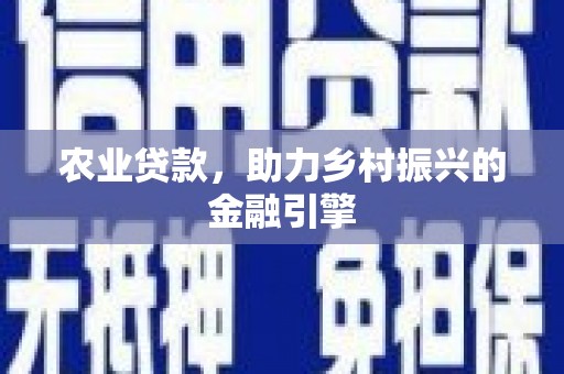 海兴农业贷款，助力乡村振兴的金融引擎