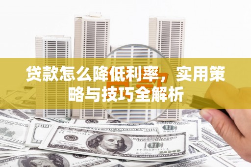 海兴贷款怎么降低利率，实用策略与技巧全解析
