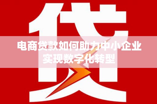 海兴电商贷款如何助力中小企业实现数字化转型
