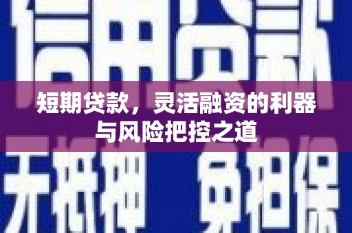 海兴短期贷款，灵活融资的利器与风险把控之道