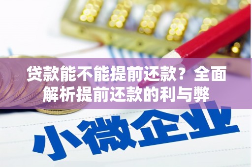 海兴贷款能不能提前还款？全面解析提前还款的利与弊