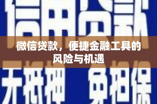 海兴微信贷款，便捷金融工具的风险与机遇