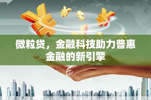 海兴微粒贷，金融科技助力普惠金融的新引擎