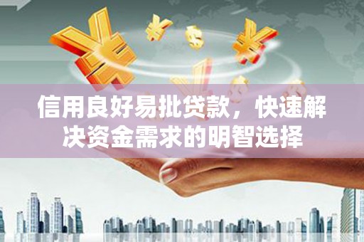 海兴信用良好易批贷款，快速解决资金需求的明智选择