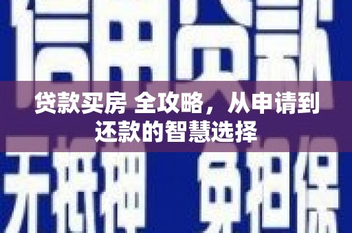海兴贷款买房 全攻略，从申请到还款的智慧选择