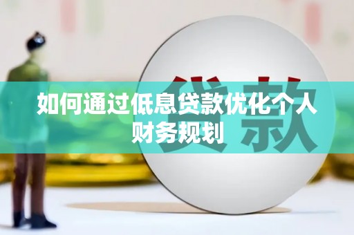 海兴如何通过低息贷款优化个人财务规划