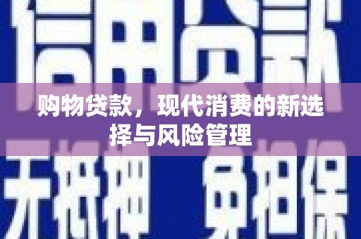 海兴购物贷款，现代消费的新选择与风险管理