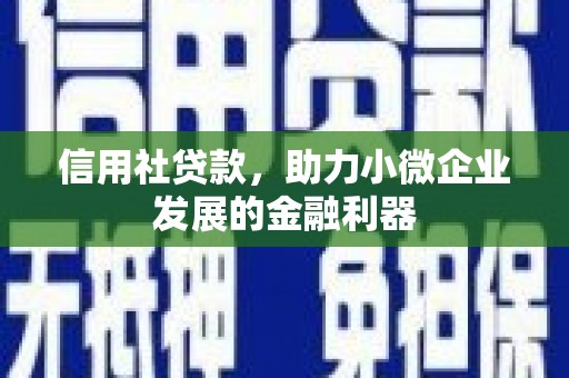 海兴信用社贷款，助力小微企业发展的金融利器