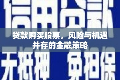 海兴贷款购买股票，风险与机遇并存的金融策略