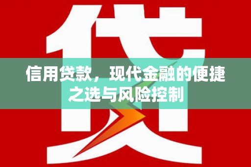 海兴信用贷款，现代金融的便捷之选与风险控制
