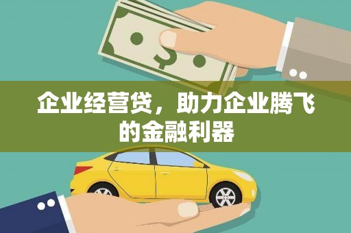海兴企业经营贷，助力企业腾飞的金融利器