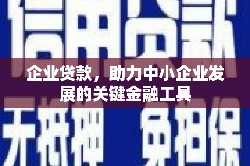 海兴企业贷款，助力中小企业发展的关键金融工具