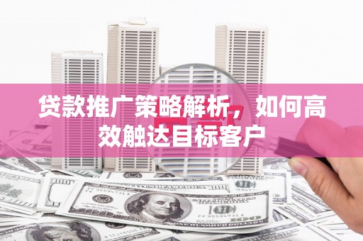 海兴贷款推广策略解析，如何高效触达目标客户