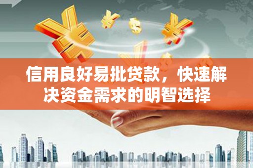 海兴信用良好易批贷款，快速解决资金需求的明智选择
