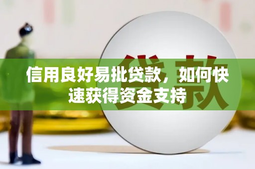 海兴信用良好易批贷款，如何快速获得资金支持