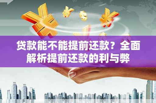 海兴贷款能不能提前还款？全面解析提前还款的利与弊